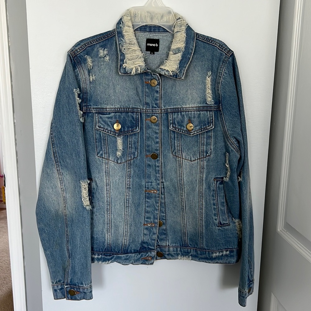 BNWOT Distressed Jean Jacket